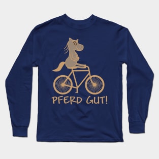 Good horse rides a bicycle (b) Long Sleeve T-Shirt